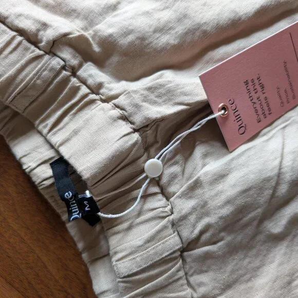 NWT Quince 100% European Linen Pants in Driftwood - Picture 6 of 7